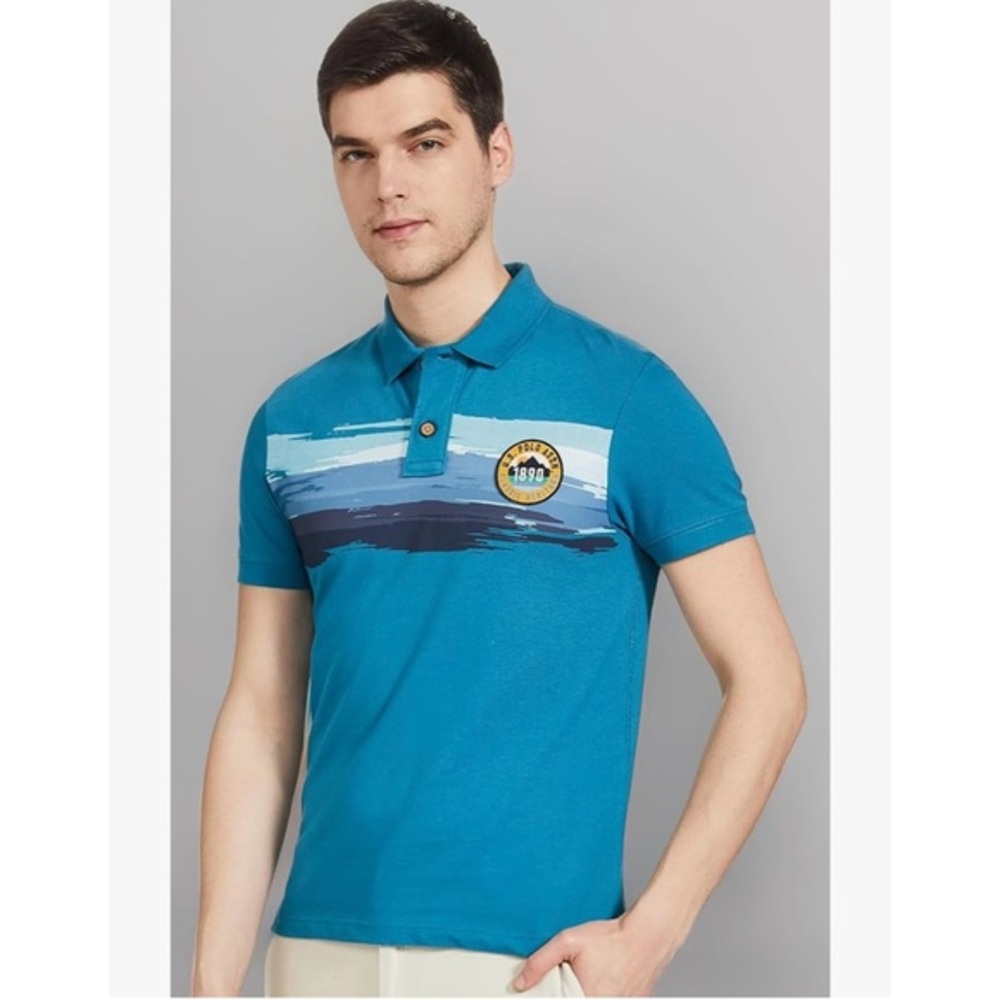 U.S. Polo Assn. Denim Co. 1890 Classic Heritage Polo Shirt Mens XL Logo‎ Blue